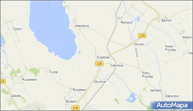 mapa Grędziec, Grędziec na mapie Targeo