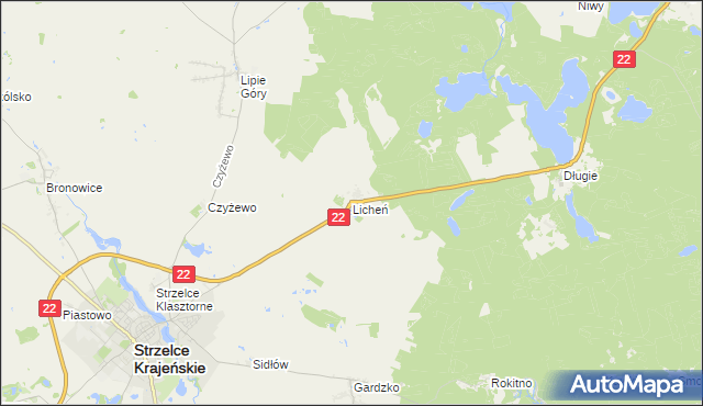 mapa Licheń, Licheń na mapie Targeo