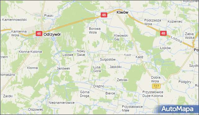 mapa Sulgostów, Sulgostów na mapie Targeo