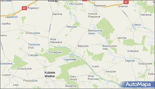 mapa Babczów, Babczów na mapie Targeo