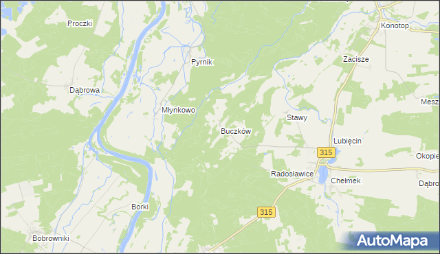 mapa Buczków gmina Nowa Sól, Buczków gmina Nowa Sól na mapie Targeo