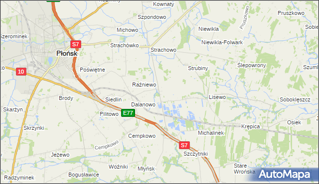 mapa Dalanówek, Dalanówek na mapie Targeo