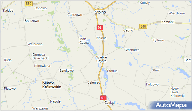 mapa Wielkie Czyste, Wielkie Czyste na mapie Targeo