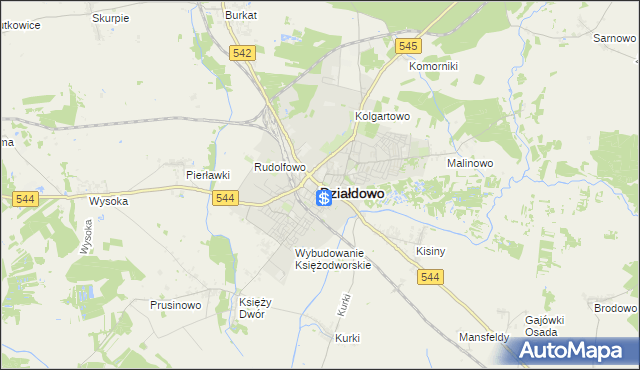 mapa Działdowo, Działdowo na mapie Targeo