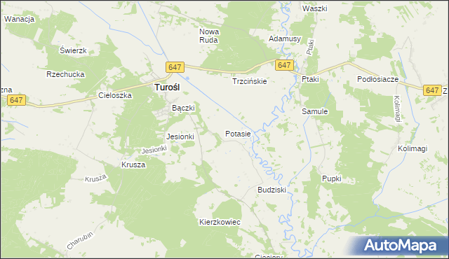 mapa Potasie, Potasie na mapie Targeo