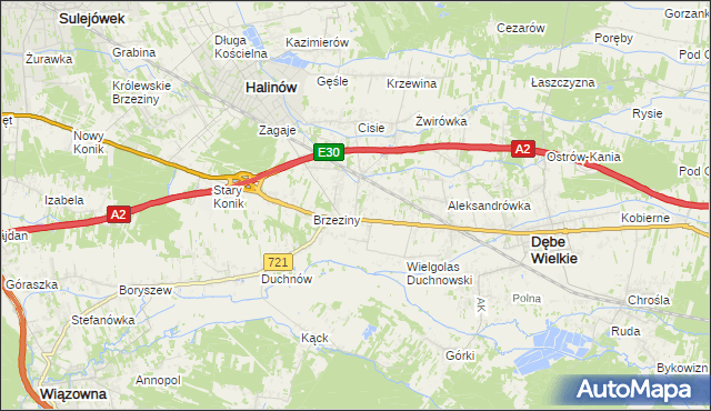 mapa Wielgolas Brzeziński, Wielgolas Brzeziński na mapie Targeo