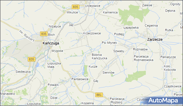 mapa Bóbrka Kańczucka, Bóbrka Kańczucka na mapie Targeo