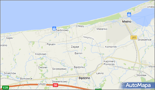 mapa Niegoszcz, Niegoszcz na mapie Targeo