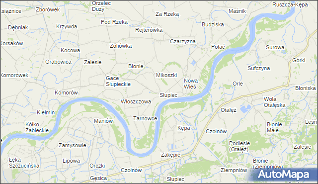 mapa Słupiec gmina Łubnice, Słupiec gmina Łubnice na mapie Targeo