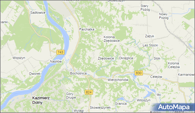 mapa Zbędowice, Zbędowice na mapie Targeo