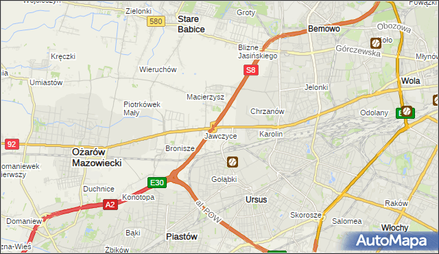 mapa Mory gmina Ożarów Mazowiecki, Mory gmina Ożarów Mazowiecki na mapie Targeo