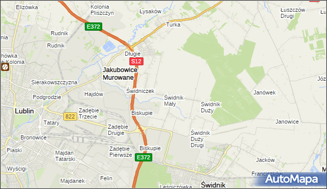 mapa Świdnik Mały, Świdnik Mały na mapie Targeo