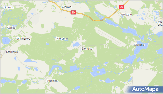 mapa Ziemsko, Ziemsko na mapie Targeo