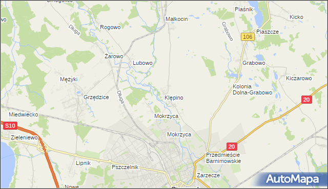 mapa Klępino, Klępino na mapie Targeo