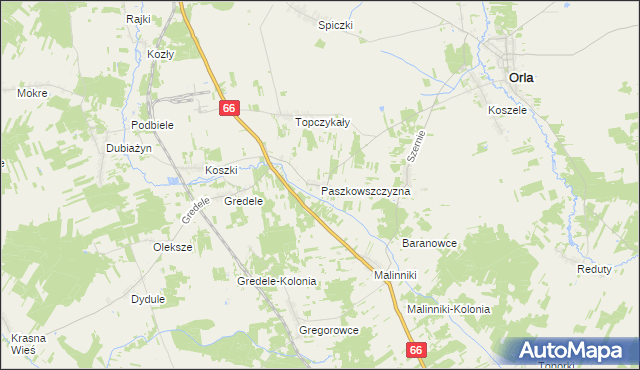 mapa Paszkowszczyzna, Paszkowszczyzna na mapie Targeo