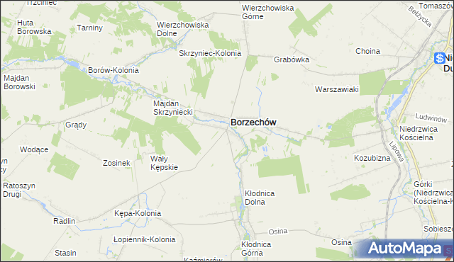 mapa Kępa Borzechowska, Kępa Borzechowska na mapie Targeo