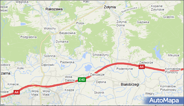 mapa Smolarzyny, Smolarzyny na mapie Targeo