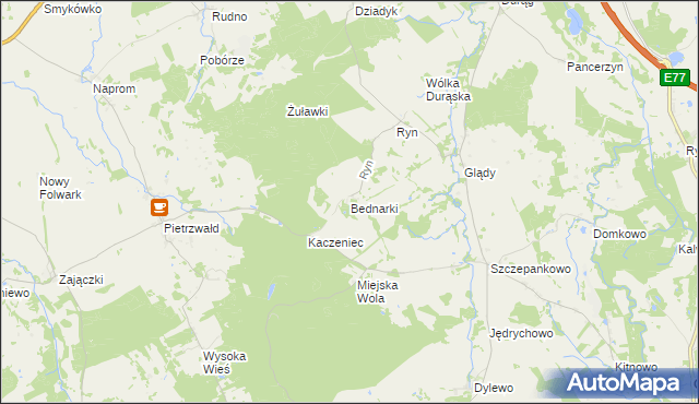 mapa Bednarki, Bednarki na mapie Targeo