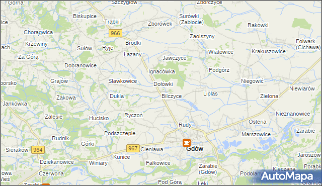 mapa Bilczyce, Bilczyce na mapie Targeo