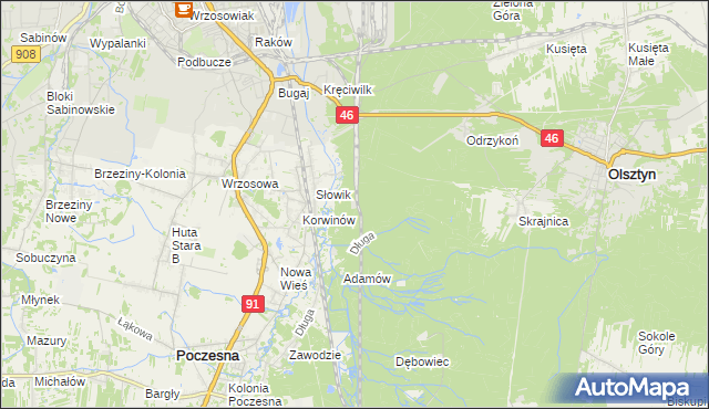 mapa Bloki Kolejowe, Bloki Kolejowe na mapie Targeo