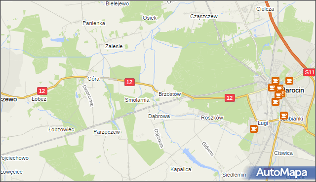 mapa Brzostów, Brzostów na mapie Targeo
