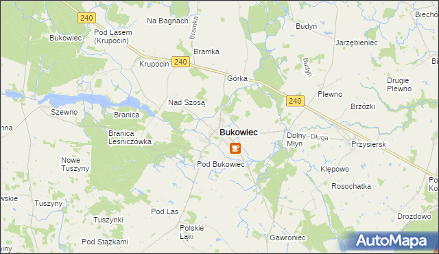 mapa Bukowiec powiat świecki, Bukowiec powiat świecki na mapie Targeo