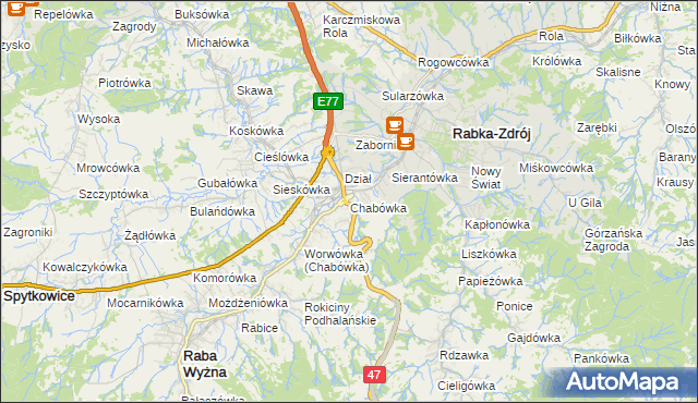 mapa Chabówka, Chabówka na mapie Targeo