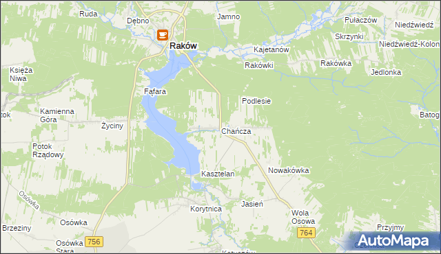 mapa Chańcza, Chańcza na mapie Targeo