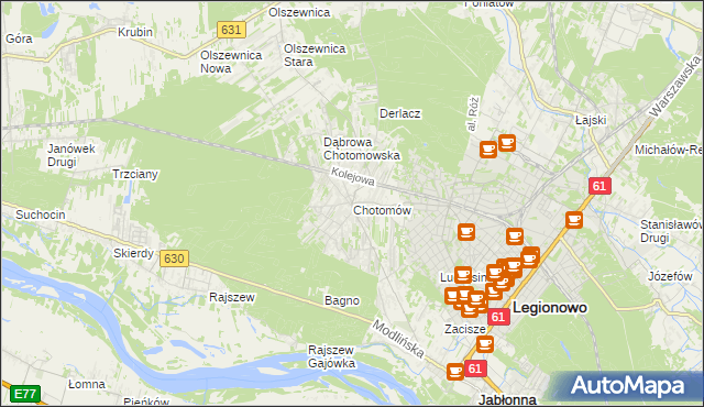 mapa Chotomów, Chotomów na mapie Targeo