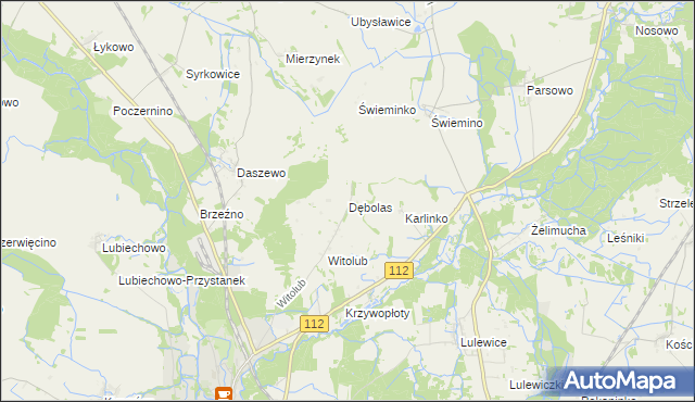 mapa Dębolas, Dębolas na mapie Targeo