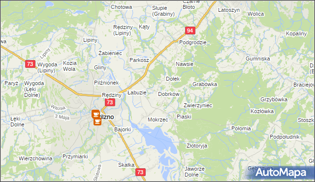 mapa Dobrków, Dobrków na mapie Targeo