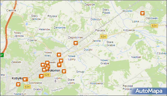 mapa Duczki, Duczki na mapie Targeo
