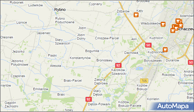 mapa Erminów, Erminów na mapie Targeo