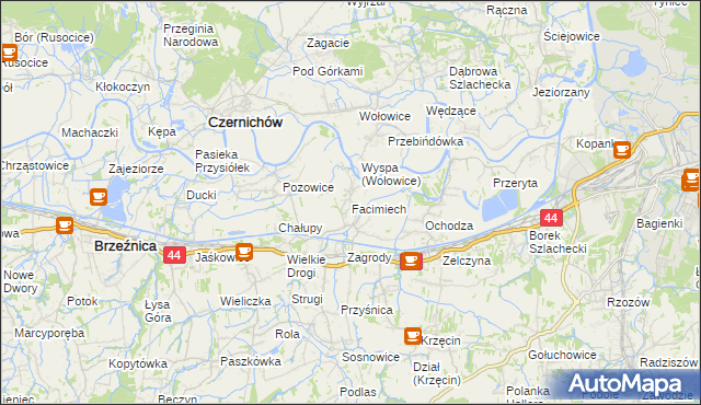 mapa Facimiech, Facimiech na mapie Targeo