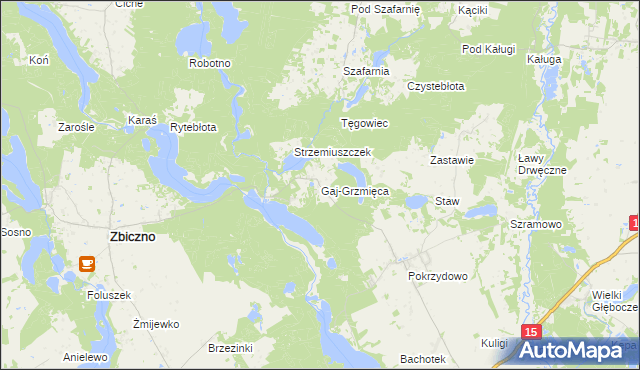 mapa Gaj-Grzmięca, Gaj-Grzmięca na mapie Targeo