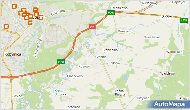 mapa Głobino, Głobino na mapie Targeo