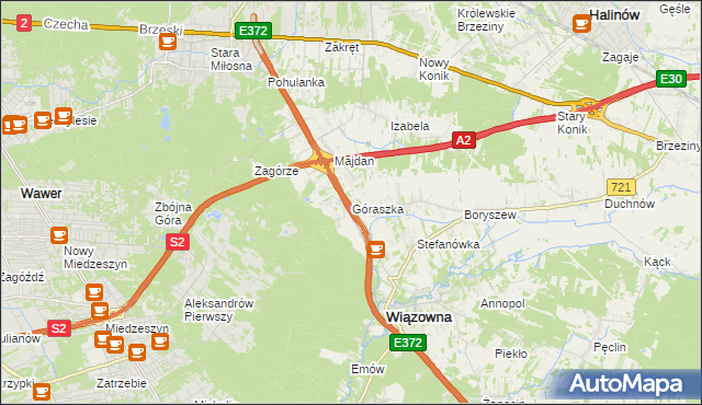 mapa Góraszka, Góraszka na mapie Targeo