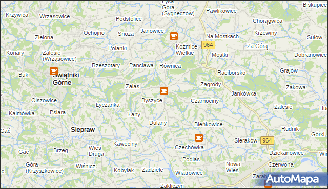 mapa Gorzków gmina Wieliczka, Gorzków gmina Wieliczka na mapie Targeo
