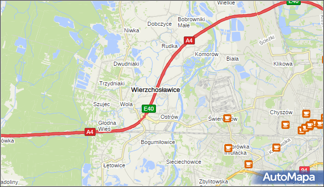 mapa Gosławice gmina Wierzchosławice, Gosławice gmina Wierzchosławice na mapie Targeo