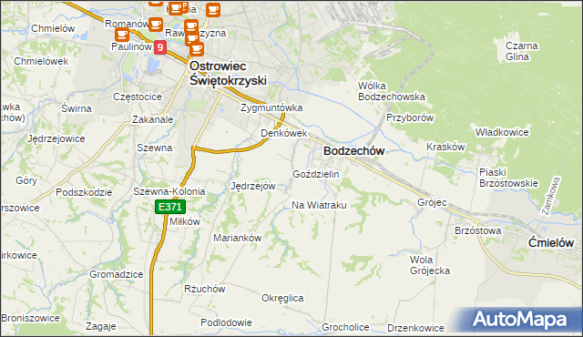 mapa Goździelin, Goździelin na mapie Targeo