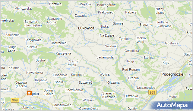 mapa Jadamwola, Jadamwola na mapie Targeo