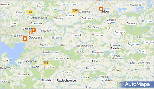 mapa Kędzierzynka, Kędzierzynka na mapie Targeo