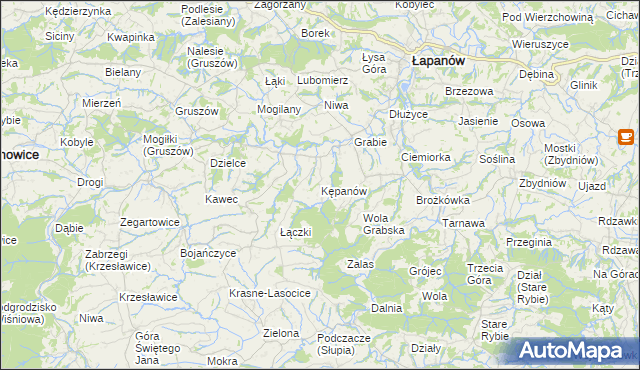 mapa Kępanów, Kępanów na mapie Targeo