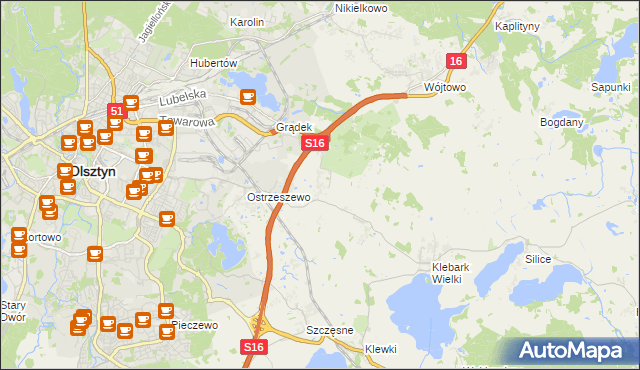 mapa Klebark Mały, Klebark Mały na mapie Targeo
