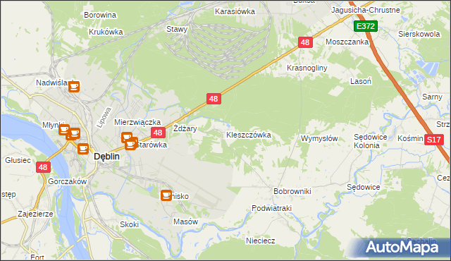 mapa Kleszczówka, Kleszczówka na mapie Targeo