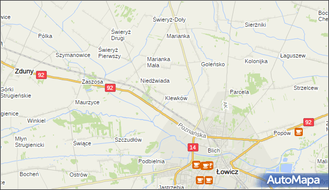 mapa Klewków, Klewków na mapie Targeo