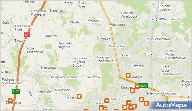 mapa Klwatka Szlachecka, Klwatka Szlachecka na mapie Targeo