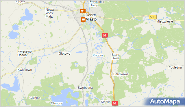 mapa Knopin, Knopin na mapie Targeo