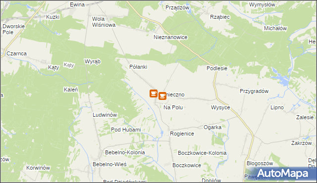 mapa Konieczno, Konieczno na mapie Targeo
