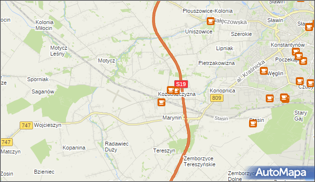mapa Kozubszczyzna, Kozubszczyzna na mapie Targeo